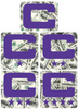 Dual Color Money Print Captain Patch Jersey C Style Football Helmet Decal - Perfect for Adult & Youth Full Size Football Helmets - PICK COLOR