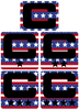 Dual Color Stars & Stripes USA Captain Patch Jersey C Style Football Helmet Decal - Perfect for Adult & Youth Full Size Football Helmets - PICK COLOR