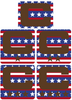 Dual Color Stars & Stripes USA Captain Patch Jersey C Style Football Helmet Decal - Perfect for Adult & Youth Full Size Football Helmets - PICK COLOR