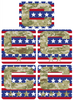 Dual Color Stars & Stripes USA Captain Patch Jersey C Style Football Helmet Decal - Perfect for Adult & Youth Full Size Football Helmets - PICK COLOR