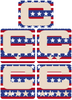 Dual Color Stars & Stripes USA Captain Patch Jersey C Style Football Helmet Decal - Perfect for Adult & Youth Full Size Football Helmets - PICK COLOR