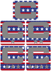 Dual Color Stars & Stripes USA Captain Patch Jersey C Style Football Helmet Decal - Perfect for Adult & Youth Full Size Football Helmets - PICK COLOR