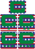 Dual Color Stars & Stripes USA Captain Patch Jersey C Style Football Helmet Decal - Perfect for Adult & Youth Full Size Football Helmets - PICK COLOR
