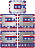 Dual Color Stars & Stripes USA Captain Patch Jersey C Style Football Helmet Decal - Perfect for Adult & Youth Full Size Football Helmets - PICK COLOR