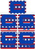 Dual Color Stars & Stripes USA Captain Patch Jersey C Style Football Helmet Decal - Perfect for Adult & Youth Full Size Football Helmets - PICK COLOR