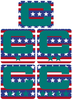 Dual Color Stars & Stripes USA Captain Patch Jersey C Style Football Helmet Decal - Perfect for Adult & Youth Full Size Football Helmets - PICK COLOR
