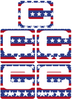 Dual Color Stars & Stripes USA Captain Patch Jersey C Style Football Helmet Decal - Perfect for Adult & Youth Full Size Football Helmets - PICK COLOR