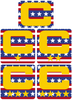 Dual Color Stars & Stripes USA Captain Patch Jersey C Style Football Helmet Decal - Perfect for Adult & Youth Full Size Football Helmets - PICK COLOR