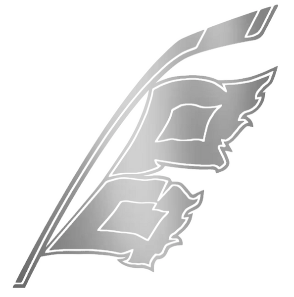 Carolina Hurricanes SILVER CHROME MIRROR Alternate Logo Premium DieCut Vinyl Decal PICK SIZE