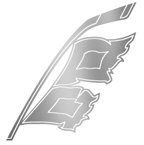 Carolina Hurricanes SILVER CHROME MIRROR Alternate Logo Premium DieCut Vinyl Decal PICK SIZE