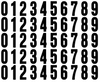 Carolina Hurricanes Helmet Jersey Style Vinyl Number Decal Sheet Set of 50 #0-9 - Pick Color & Size