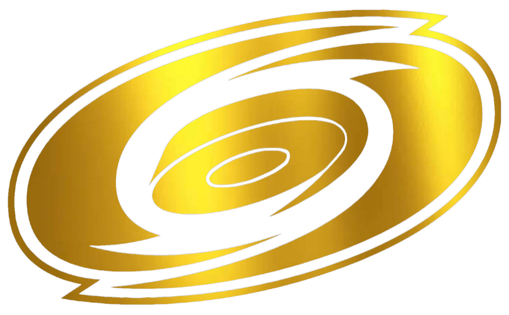 Carolina Hurricanes GOLD CHROME MIRROR Team Logo Premium DieCut Vinyl Decal PICK SIZE