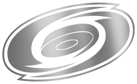 Carolina Hurricanes SILVER CHROME MIRROR Team Logo Premium DieCut Vinyl Decal PICK SIZE