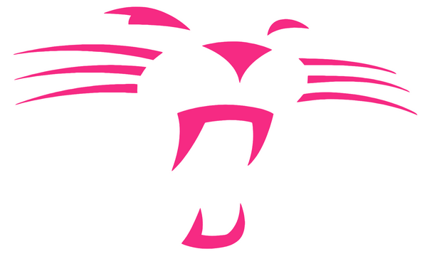Carolina Panthers HOT PINK Alternate Logo Premium DieCut Vinyl Decal PICK SIZE