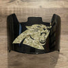 Carolina Panthers Full Size Football Helmet Visor Shield Black Dark Tint w/ Clips - PICK LOGO COLOR
