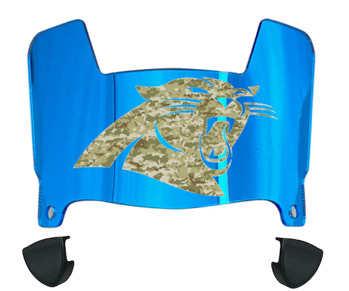 Carolina Panthers Limited Edition Mini Football Helmet Visor Shield w/ Clips - PICK VISOR & LOGO COLOR