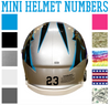 Carolina Panthers Jersey Style Vinyl Number Decal Sheet Set of 50 #0-9 - Pick Color & Size