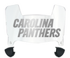 Carolina Panthers Mini Football Helmet Visor Shield w/ Clips - PICK VISOR & LOGO COLOR
