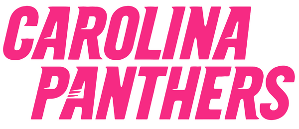 Carolina Panthers HOT PINK Team Name Logo Premium DieCut Vinyl Decal PICK SIZE