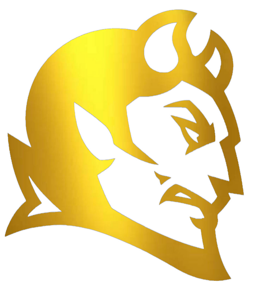 Central Connecticut Blue Devils GOLD CHROME MIRROR Team Logo Premium DieCut Vinyl Decal PICK SIZE