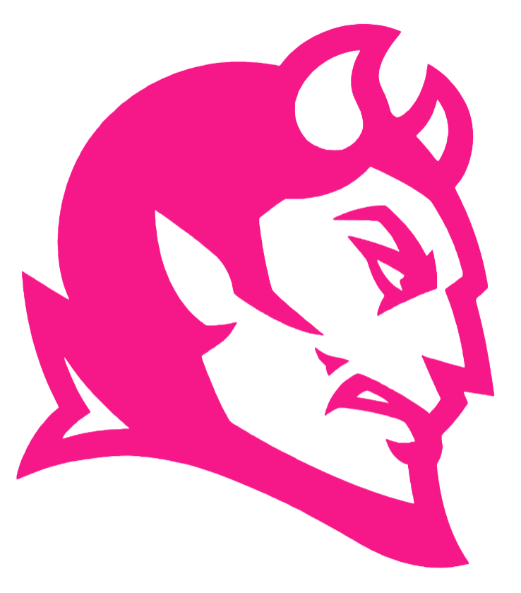 Central Connecticut Blue Devils Hot Pink Team Logo Premium DieCut Vinyl Decal PICK SIZE