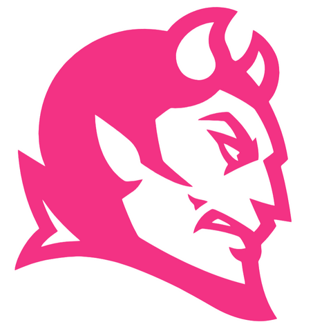 Central Connecticut Blue Devils HOT PINK Team Logo Premium DieCut Vinyl Decal PICK SIZE