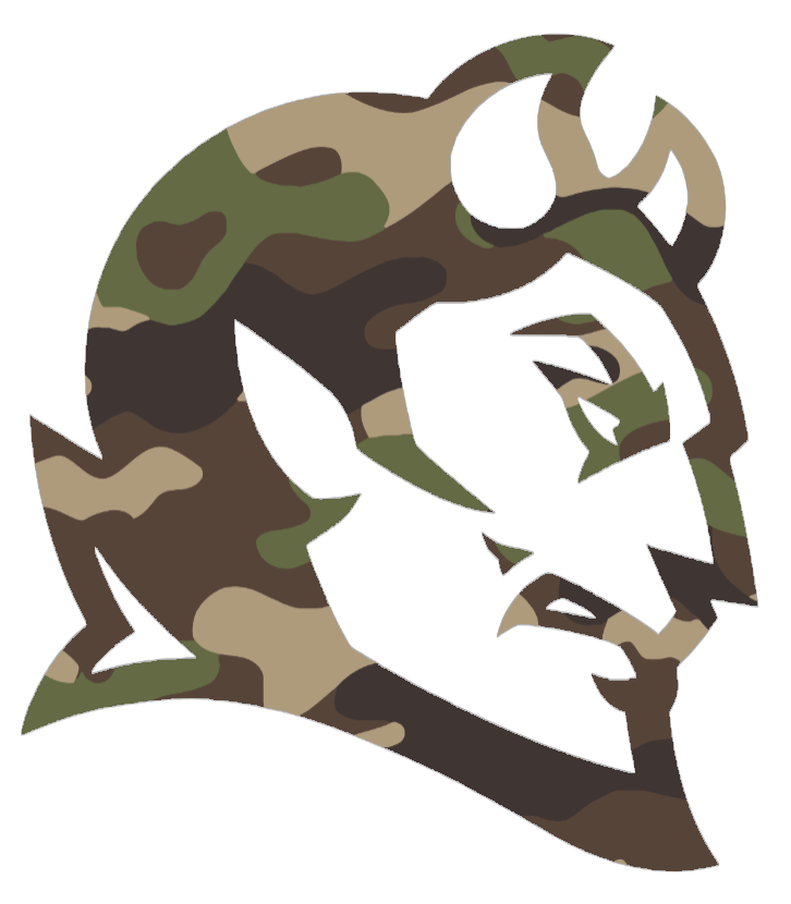 Central Connecticut Blue Devils Woodland Camo Camouflage Team Logo Premium DieCut Vinyl Decal PICK SIZE