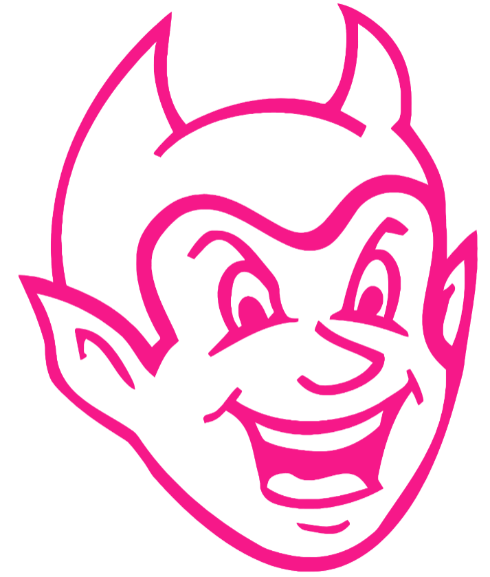 Central Connecticut Blue Devils Hot Pink Retro Throwback Logo Premium DieCut Vinyl Decal PICK SIZE