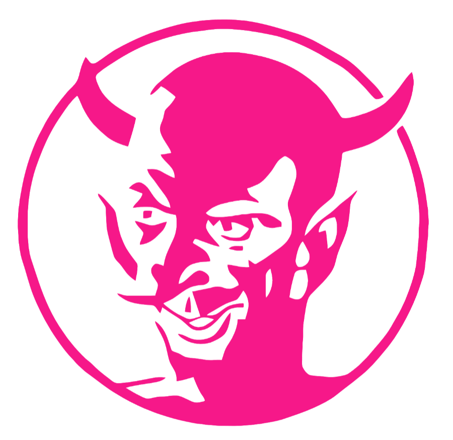 Central Connecticut Blue Devils Hot Pink Retro Throwback Logo Premium DieCut Vinyl Decal PICK SIZE