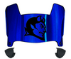 Central Connecticut Blue Devils Mini Football Helmet Visor Shield w/ Clips - PICK VISOR & LOGO COLOR