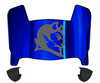 Central Connecticut Blue Devils Mini Football Helmet Visor Shield w/ Clips - PICK VISOR & LOGO COLOR