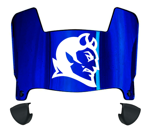 Central Connecticut Blue Devils Mini Football Helmet Visor Shield w/ Clips - PICK VISOR & LOGO COLOR