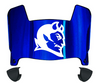 Central Connecticut Blue Devils Mini Football Helmet Visor Shield w/ Clips - PICK VISOR & LOGO COLOR