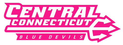 Central Connecticut Blue Devils Hot Pink Team Name Logo Premium DieCut Vinyl Decal PICK SIZE