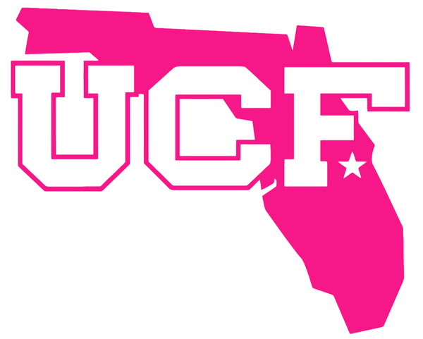 UCF Central Florida Knights Hot Pink Alternate Logo Premium DieCut Vinyl Decal PICK SIZE