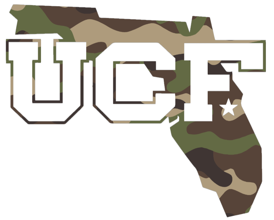 UCF Central Florida Knights Woodland Camo Camouflage Alternate Logo Premium DieCut Vinyl Decal PICK SIZE