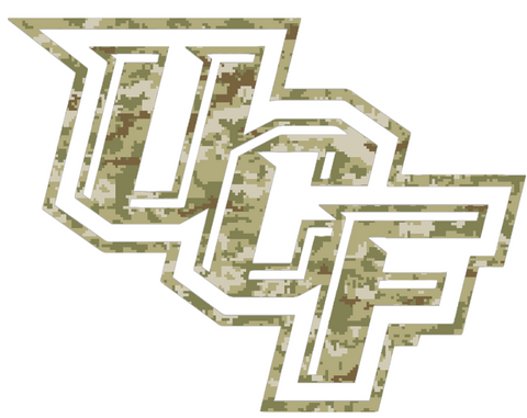 UCF Central Florida Knights Team Logo Salute to Service Camouflage Camo Vinyl Decal PICK SIZE