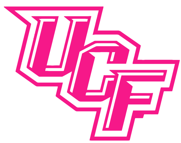 UCF Central Florida Knights Hot Pink Team Logo Premium DieCut Vinyl Decal PICK SIZE