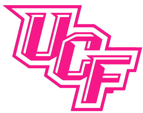 UCF Central Florida Knights Hot Pink Team Logo Premium DieCut Vinyl Decal PICK SIZE