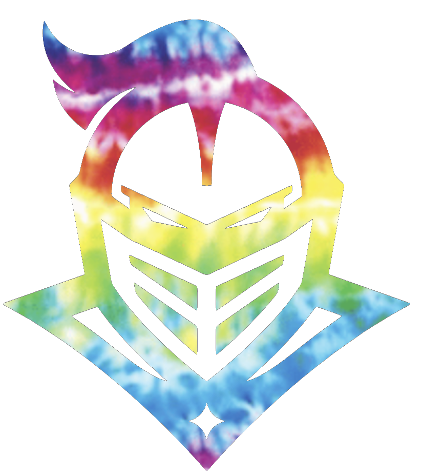 UCF Central Florida Knights Mascot Logo Crucial Catch Cancer Tie Dye Vinyl Decal PICK SIZE