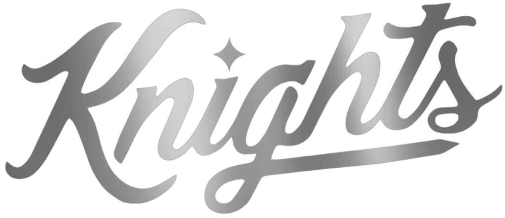 UCF Central Florida Knights SILVER CHROME MIRROR Script Logo Premium DieCut Vinyl Decal PICK SIZE
