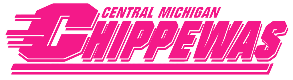 Central Michigan Chippewas Hot Pink Team Name Logo Premium DieCut Vinyl Decal PICK SIZE