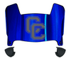 Central Connecticut Blue Devils Mini Football Helmet Visor Shield w/ Clips - PICK VISOR & LOGO COLOR