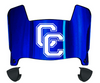 Central Connecticut Blue Devils Mini Football Helmet Visor Shield w/ Clips - PICK VISOR & LOGO COLOR