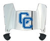 Central Connecticut Blue Devils Mini Football Helmet Visor Shield w/ Clips - PICK VISOR & LOGO COLOR