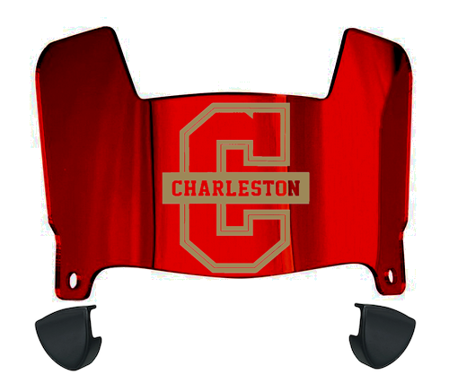 Charleston Cougars Mini Football Helmet Visor Shield w/ Clips - PICK VISOR & LOGO COLOR