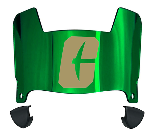 Charlotte 49ers Mini Football Helmet Visor Shield w/ Clips - PICK VISOR & LOGO COLOR