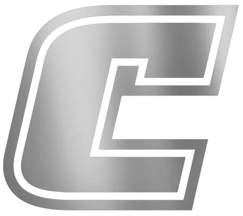 Chattanooga Mocs SILVER CHROME MIRROR Team Logo Premium DieCut Vinyl Decal PICK SIZE