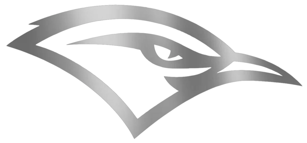 Chattanooga Mocs SILVER CHROME MIRROR Mascot Logo Premium DieCut Vinyl Decal PICK SIZE