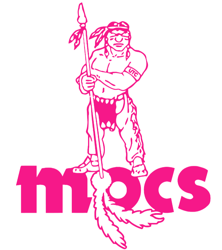 Chattanooga Mocs Hot Pink Retro Throwback Logo Premium DieCut Vinyl Decal PICK SIZE